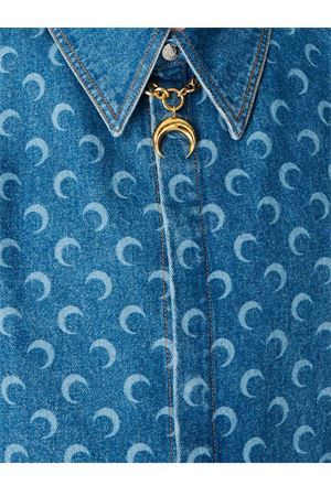 Camicia Denim Ls Moon Laser Blu Lavaggio MARINE SERRE | USI035ACDEN0002BL05